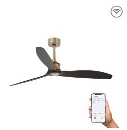 FARO - Ventilador JUST FAN 1280mm oro viejo 3 palas negras S/R
