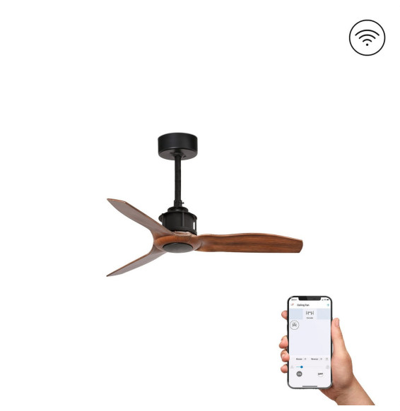 FARO - Ventilador JUST FAN XS diámetro 810mm negro palas madera S/R