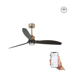 FARO - Ventilador JUST FAN 1280mm oro viejo palas negras 17W 3000K S/R