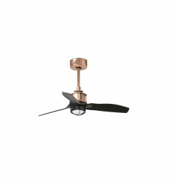 FARO - Ventilador JUST FAN XS diámetro 810mm cobre 3 palas negras 17W 3000K