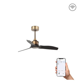 FARO - Ventilador JUST FAN XS diámetro 810mm oro viejo 3 palas negras S/R