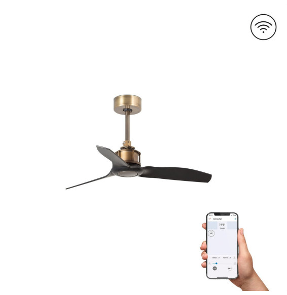 FARO - Ventilador JUST FAN XS diámetro 810mm oro viejo 3 palas negras S/R