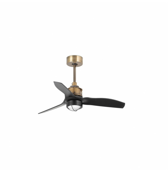 FARO - Ventilador JUST FAN XS diámetro 810mm oro viejo palas negras 17W 3000K