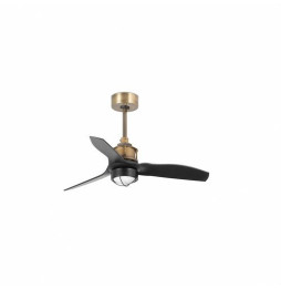 FARO - Ventilador JUST FAN XS diámetro 810mm oro viejo palas negras 17W 3000K