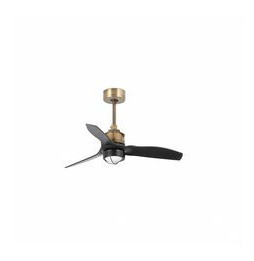 FARO - Ventilador JUST FAN XS diámetro 810mm oro viejo palas negras 17W 3000K