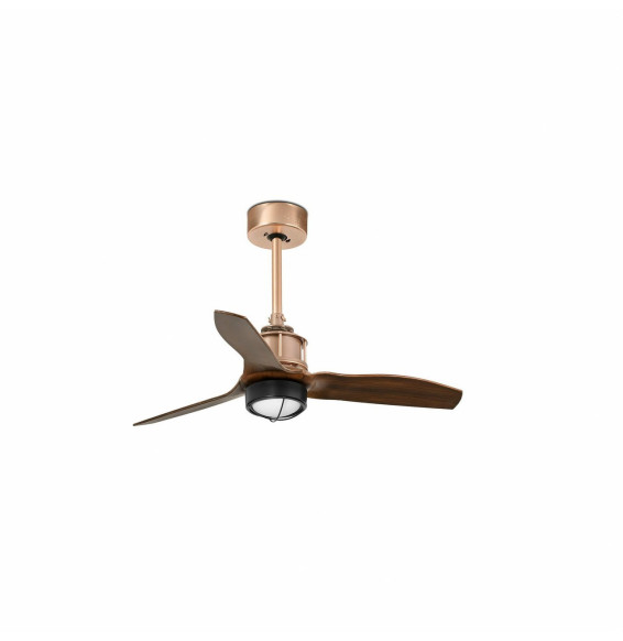 FARO - Ventilador JUST FAN XS diámetro 810mm cobre 3 palas madera 17W 3000K