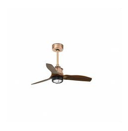 FARO - Ventilador JUST FAN XS diámetro 810mm cobre 3 palas madera 17W 3000K
