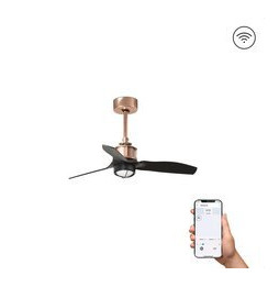 FARO - Ventilador JUST FAN XS diámetro 810mm cobre palas negras 17W 3000K S/R