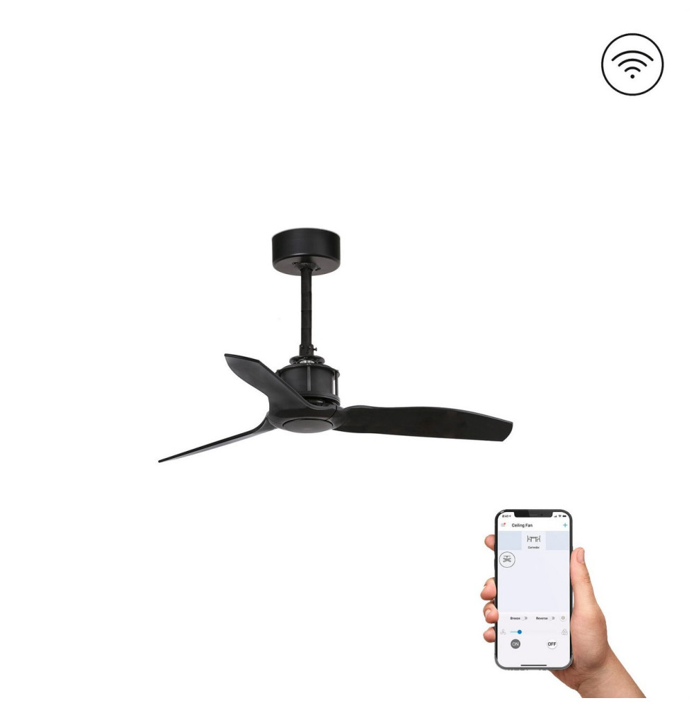 FARO - Ventilador JUST FAN XS diámetro 810mm negro palas negras S/R