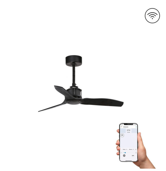 FARO - Ventilador JUST FAN XS diámetro 810mm negro palas negras S/R