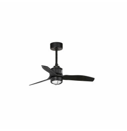 FARO - Ventilador JUST FAN XS diámetro 810mm negro palas negras 17W 3000K