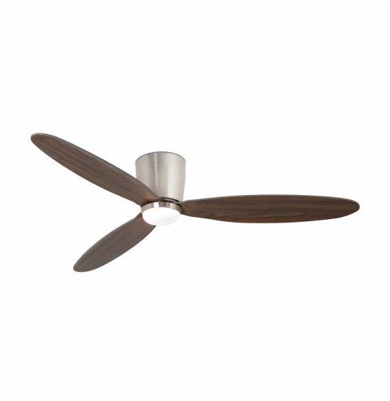 FARO - Ventilador NIAS 1320mm 3 palas 15W 3000K níquel mate
