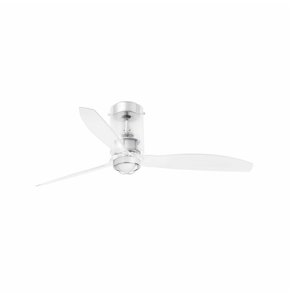 FARO - Ventilador mini TUBE FAN 1280mm cristal 3 palas 17W 3000K