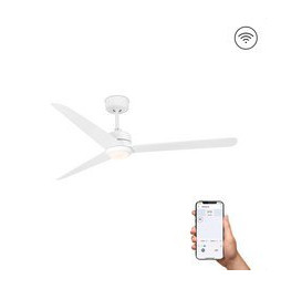 FARO - Ventilador NUU 1320mm blanco 3 palas LED 18W 3000K S/R