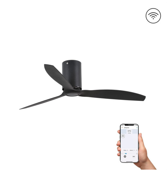 FARO - Ventilador mini TUBE FAN 1280mm negro mate 3 palas negras S/R