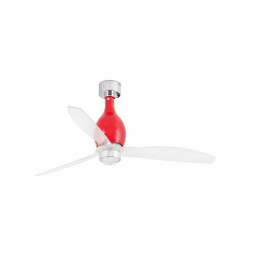 FARO - Ventilador mini ETERFAN 1280mm rojo brillo 17W 3000K