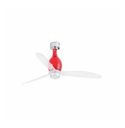 FARO - Ventilador mini ETERFAN 1280mm rojo brillo 17W 3000K