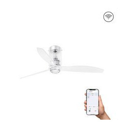 FARO - Ventilador mini TUBEFAN 1280mm cristal transparentes 17W 3000K S/R