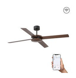 FARO - Ventilador POLEA 1320mm 4 palas S/R marrón