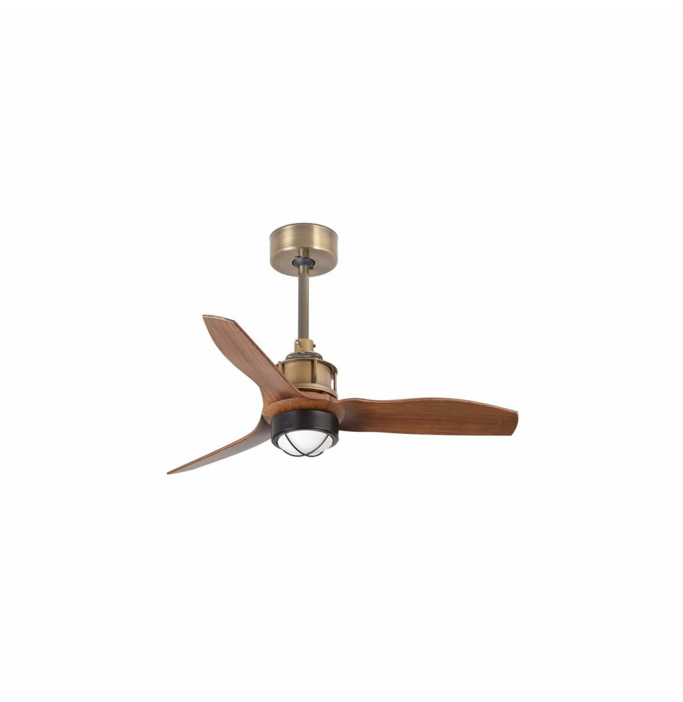 FARO - Ventilador JUST FAN XS diámetro 810mm oro viejo palas madera 17W 3000K