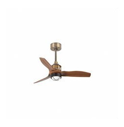 FARO - Ventilador JUST FAN XS diámetro 810mm oro viejo palas madera 17W 3000K