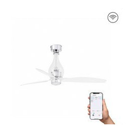 FARO - Ventilador mini ETERFAN 1280mm cristal palas 17W 3000K S/R