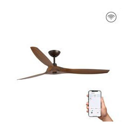 FARO - Ventilador MOREA diámetro 1520mm 3 palas S/R marrón