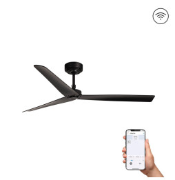 FARO - Ventilador MILOS diámetro 1320mm negro 3 palas plywood S/R