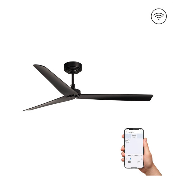 FARO - Ventilador MILOS diámetro 1320mm negro 3 palas plywood S/R