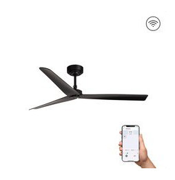 FARO - Ventilador MILOS diámetro 1320mm negro 3 palas plywood S/R