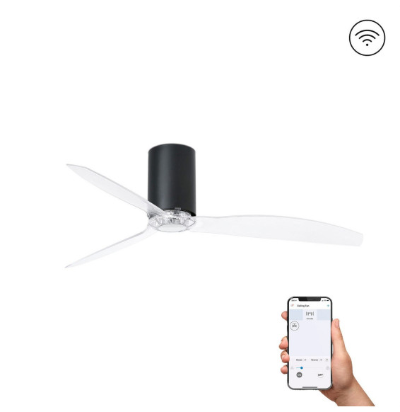 FARO - Ventilador mini TUBE FAN 1280mm negro mate 3 palas S/R