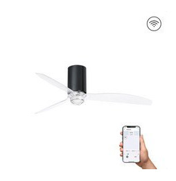 FARO - Ventilador mini TUBE FAN 1280mm negro brillo 3 palas 17W 3000K S/R