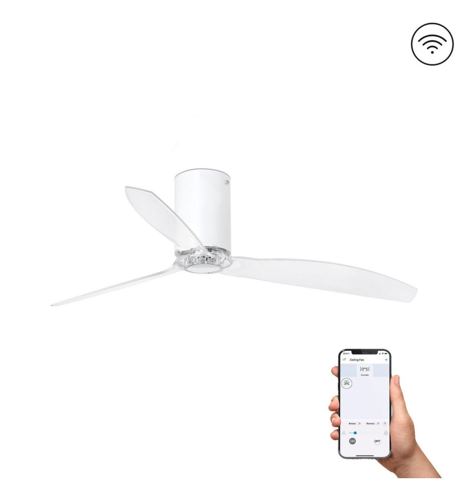 FARO - Ventilador mini TUBE FAN 1280mm blanco mate 3 palas S/R