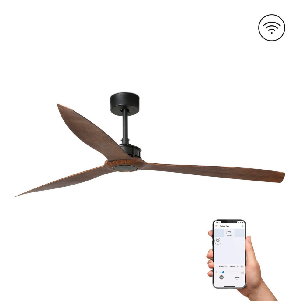 FARO - Ventilador JUST FAN XL diámetro 1780mm negro palas madera S/R
