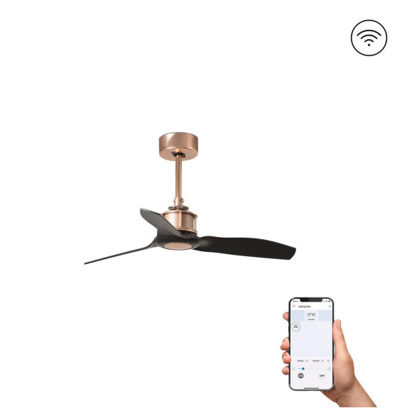 FARO - Ventilador JUST FAN XS diámetro 810mm cobre 3 palas negras S/R