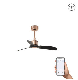 FARO - Ventilador JUST FAN XS diámetro 810mm cobre 3 palas negras S/R