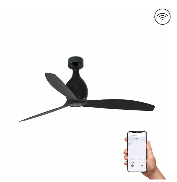 FARO - Ventilador mini ETERFAN 1280mm negro mate palas negras S/R