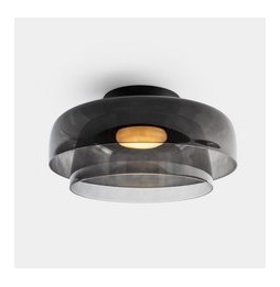 LedsC4 - Plafón Levels Ceiling 2 Bodies diámetro 420mm y 320mm LED 28 SW 2700-3000-4000K Casambi negro 1850lm