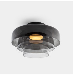LedsC4 - Plafón Levels Ceiling 3 Bodies diámetro 420mm y 320mm y 220mm LED 28 SW 2700-3000-4000K DALI-2 negro 1850lm