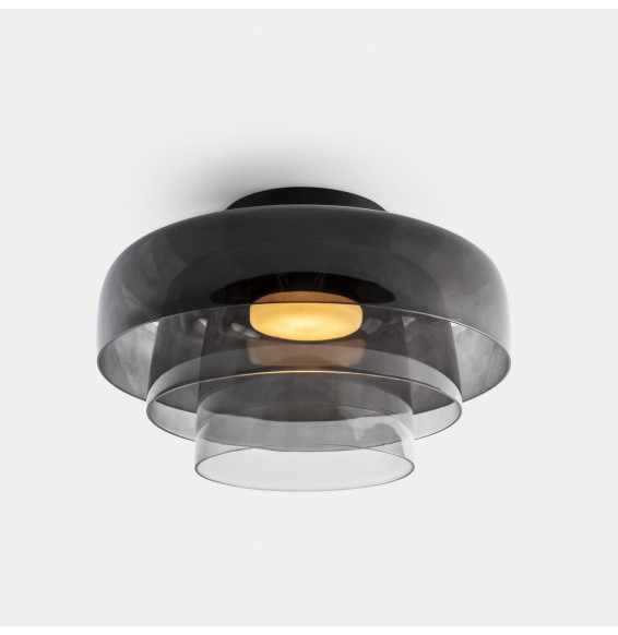 LedsC4 - Plafón Levels Ceiling 3 Bodies diámetro 420mm y 320mm y 220mm LED 28 SW 2700-3000-4000K DALI-2 negro 1850lm