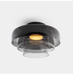 LedsC4 - Plafón Levels Ceiling 3 Bodies diámetro 420mm y 320mm y 220mm LED 28 SW 2700-3000-4000K DALI-2 negro 1850lm