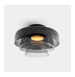 LedsC4 - Plafón Levels Ceiling 3 Bodies diámetro 420mm y 320mm y 220mm LED 28 SW 2700-3000-4000K DALI-2 negro 1850lm