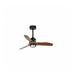 FARO - Ventilador JUST FAN XS diámetro 810mm negro palas madera 17W 3000K