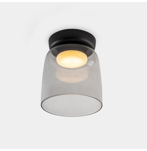 LedsC4 - Plafón Levels 1 Body diámetro 220mm LED 28 SW 2700-3000-4000K DALI-2 negro 1850lm