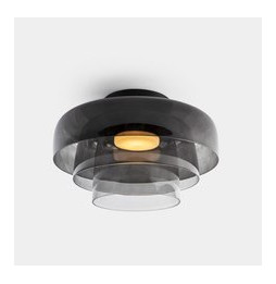 LedsC4 - Plafón Levels Ceiling 3 Bodies diámetro 420mm y 320mm y 220mm LED 28 SW 2700-3000-4000K PHASE CUT negro 1850lm