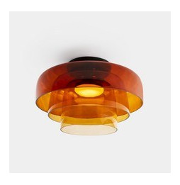 LedsC4 - Plafón Levels Ceiling 3 Bodies diámetro 420mm y 320mm y 220mm LED 28 SW 2700-3000-4000K PHASE CUT negro 1850lm