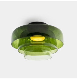 LedsC4 - Plafón Levels Ceiling 3 Bodies diámetro 420mm y 320mm y 220mm LED 28 SW 2700-3000-4000K PHASE CUT negro 1850lm