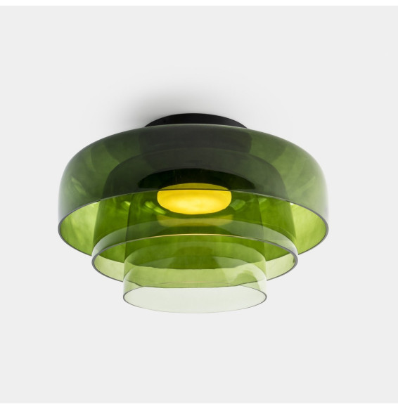 LedsC4 - Plafón Levels Ceiling 3 Bodies diámetro 420mm y 320mm y 220mm LED 28 SW 2700-3000-4000K PHASE CUT negro 1850lm