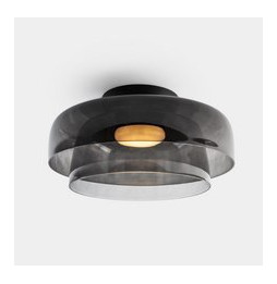 LedsC4 - Plafón Levels Ceiling 2 Bodies diámetro 420mm y 320mm LED 28 SW 2700-3000-4000K PHASE CUT negro 1850lm