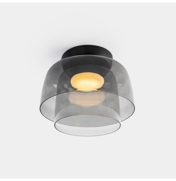 LedsC4 - Plafón Levels Ceiling 2 Bodies diámetro 320mm y 220mm LED 28 SW 2700-3000-4000K PHASE CUT negro 1850lm